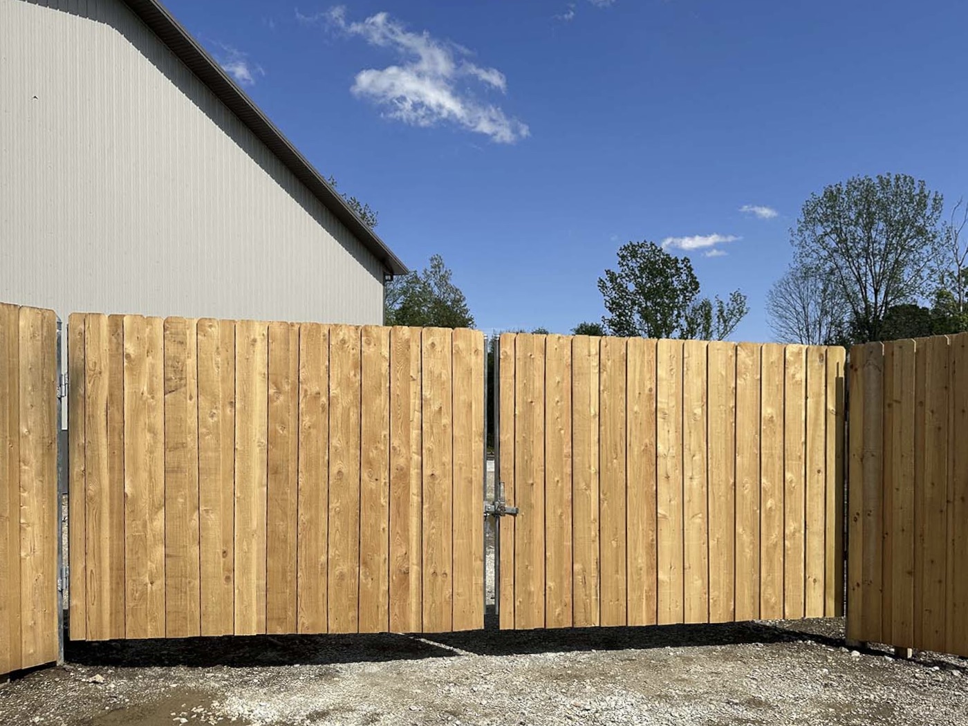 Photo of a wood gate from a fencing contractor in Indianapolis