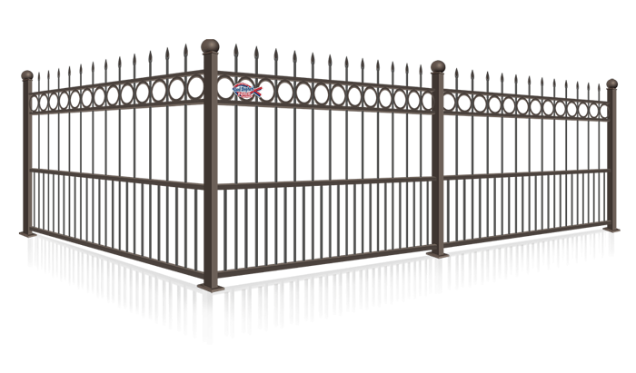 Pointed top aluminum fencing for residential and commercial properties in Indianapolis Indiana