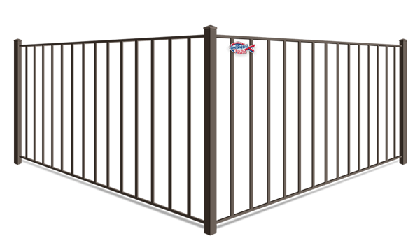 Commercial 2 rail aluminum fence company in Indianapolis Indiana