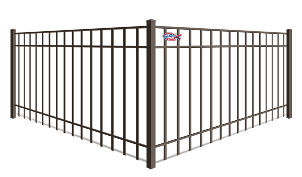 Commercial 3 rail aluminum fence in Indianapolis Indiana