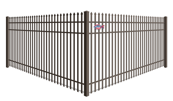 Commercial grade double picket spear top aluminum security fence in Indianapolis Indiana