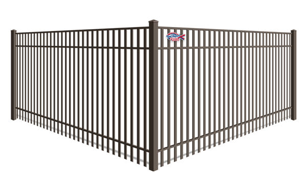 Double picket aluminum fence for commercial properties in Indianapolis Indiana