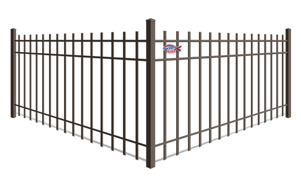 Extended picket commercial aluminum fence Indianapolis Indiana