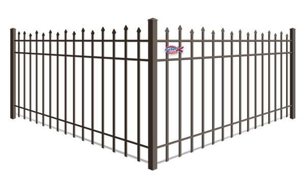 Alternating picket commercial aluminum fence - Indianapolis Indiana