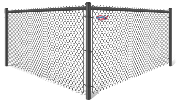 Black PVC-Coated commercial chain link fence company in Indianapolis Indiana