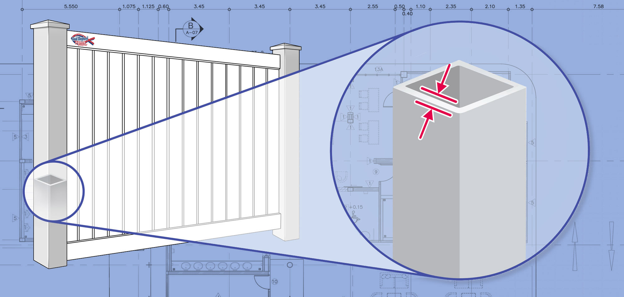 Commercial vinyl fence features popular with Indianapolis Indiana businesses