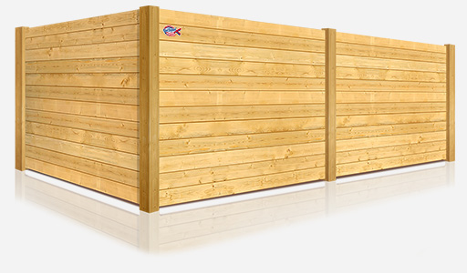 Horizontal wood fencing in Indianapolis Indiana