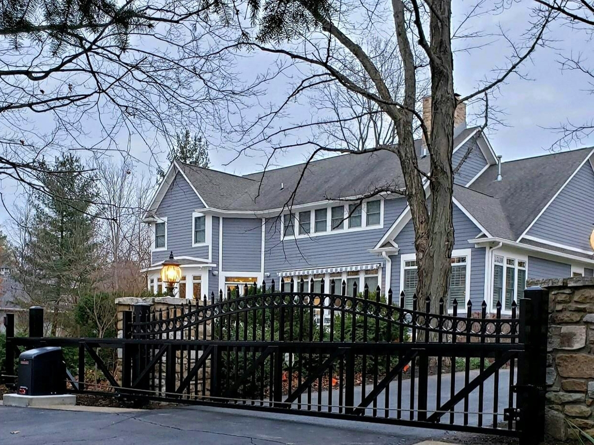 Aluminum - wrought iron Cantilever Gate Contractor in Indianapolis Indiana