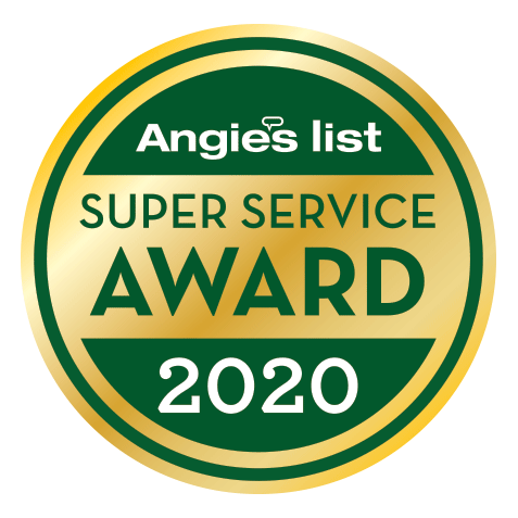 Angi Super Service Award 2019 and 2020 badge
