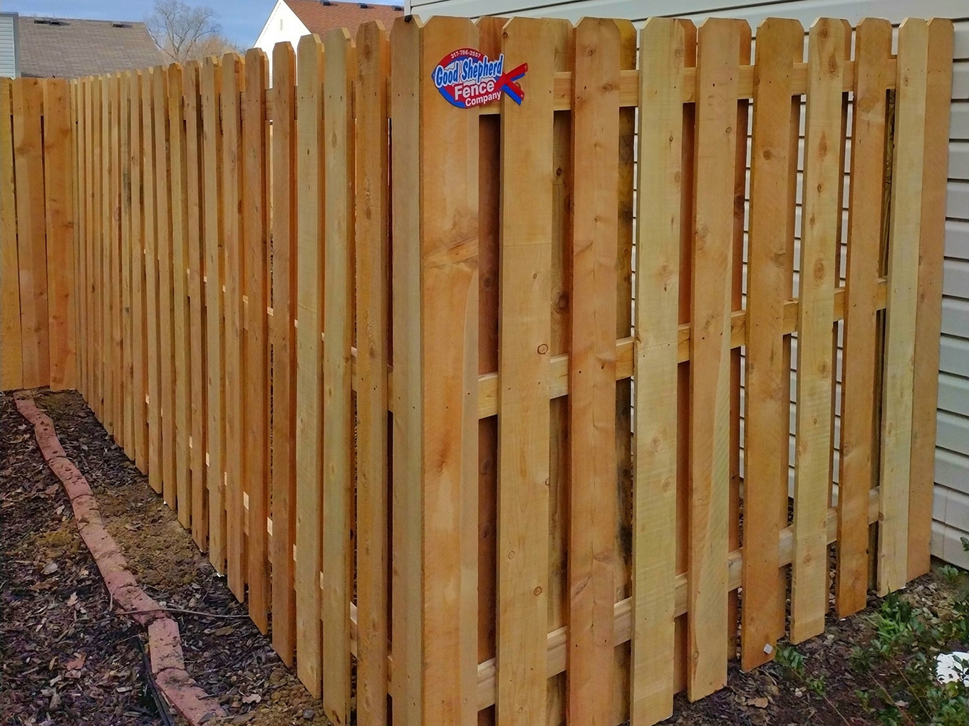 New Palestine IN Shadowbox style wood fence